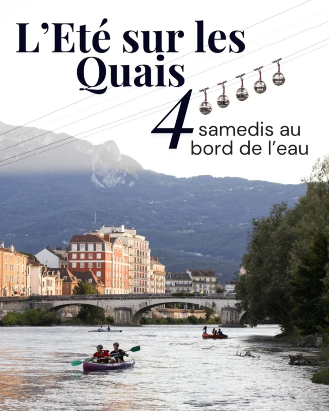 Imaginez les quais de l'Isère totalement libérés des voitures, la douceur d’une fin de journée d’été pour se retrouver, et l'eau qui nous tend les bras... ! 🌊

C’est le retour de l’Été sur les Quais ! Pendant quatre samedis, le quai Perrière et la place de la Cimaise se transforment en une immense bulle d'air frais, entièrement gratuite et piétonne. L'occasion idéale de redécouvrir notre fleuve autrement, les pieds dans l'eau (ou presque) grâce aux initiations de paddle, canoë et aviron. 🚣‍♀️

On s'y voit déjà : flâner entre les ateliers créatifs, regarder les petits tester le cirque ou le manège à pédales, tenter une séance collective de yoga du rire, avant de finir la soirée en beauté en dansant au rythme des fanfares et des concerts en plein air. 

Et pour l'apéro ou le dîner, il suffit de filer sur les terrasses des bars et restos du quartier qui nous attendent juste à côté ! 🥂☀️

👉 Les festivités commencent dès ce samedi 13 juin ! Pour ne rien manquer du programme, des horaires et des temps forts, rendez-vous sur notre article complet (lien en bio)

🌿 L’Été sur les Quais — Samedis 13 & 27 juin, 4 & 11 juillet, de 18h à 23h30 (Quai Perrière & Place de la Cimaise).

✍️ @adele.biographe
📸 Auriane Poillet - Ville de Grenoble 
.
.
.
#grenoble #sortiragrenoble #grenoblecityguide #quaisdegrenoble #lesmondaines